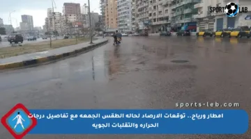 أمطار ورياح.. توقعات الأرصاد لحالة الطقس الجمعة مع تفاصيل درجات الحرارة والتقلبات الجوية